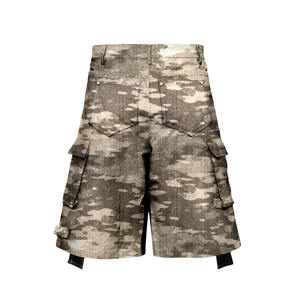 CAMO FATIGUE CARGO SHORTS