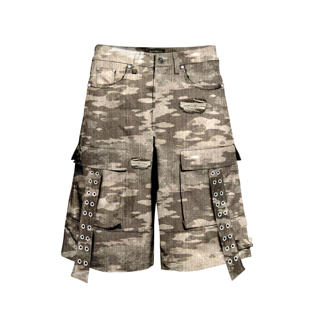 CAMO FATIGUE CARGO SHORTS