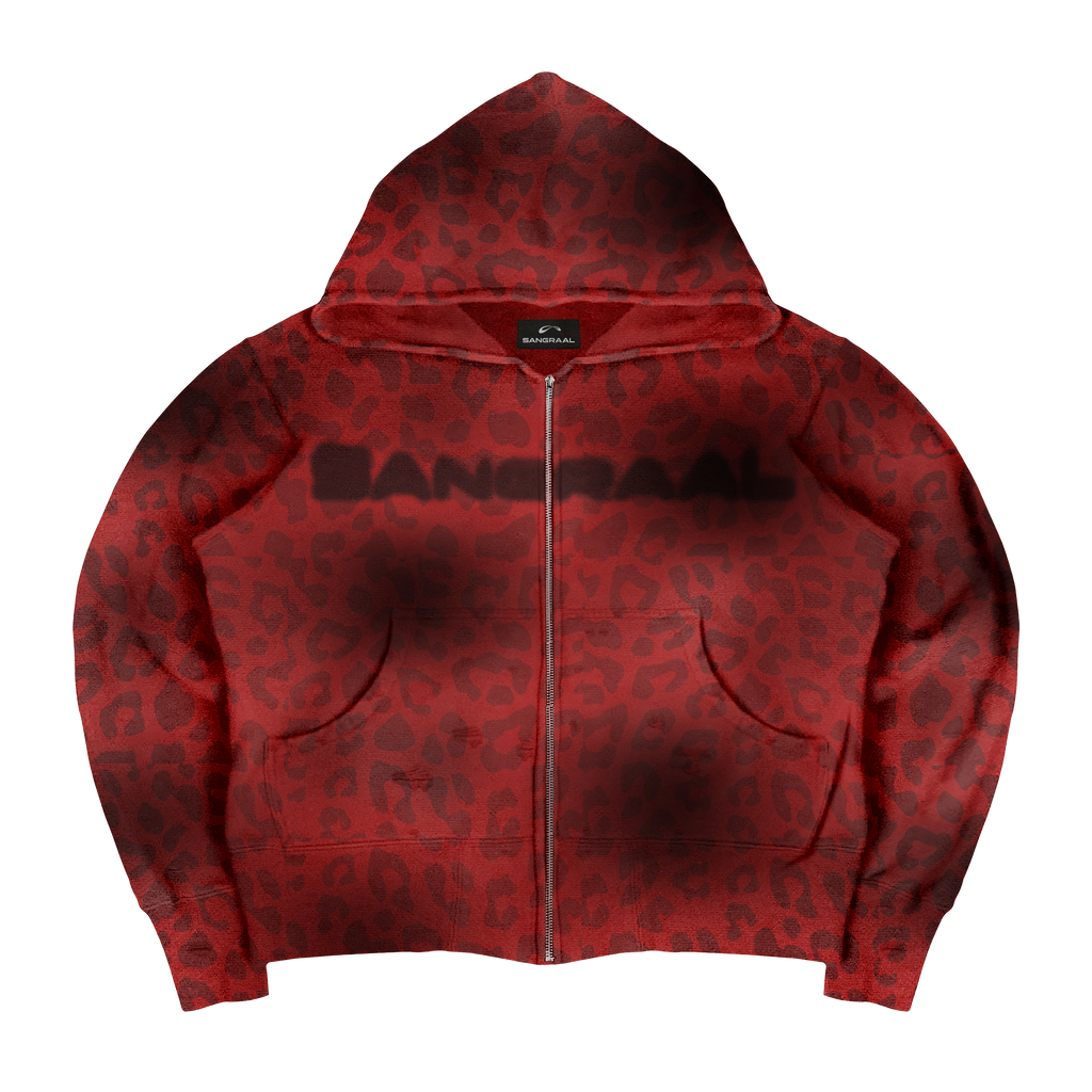 REDRUM LEOPARD ZIP-UP JACKET